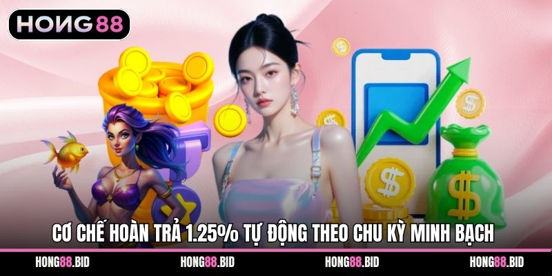 Hoàn Trả 1.25% Áp Dụng Cho Hội Viên Tham Gia Dài Hạn 1 Cơ chế hoàn trả 1.25% tự động theo chu kỳ minh bạch